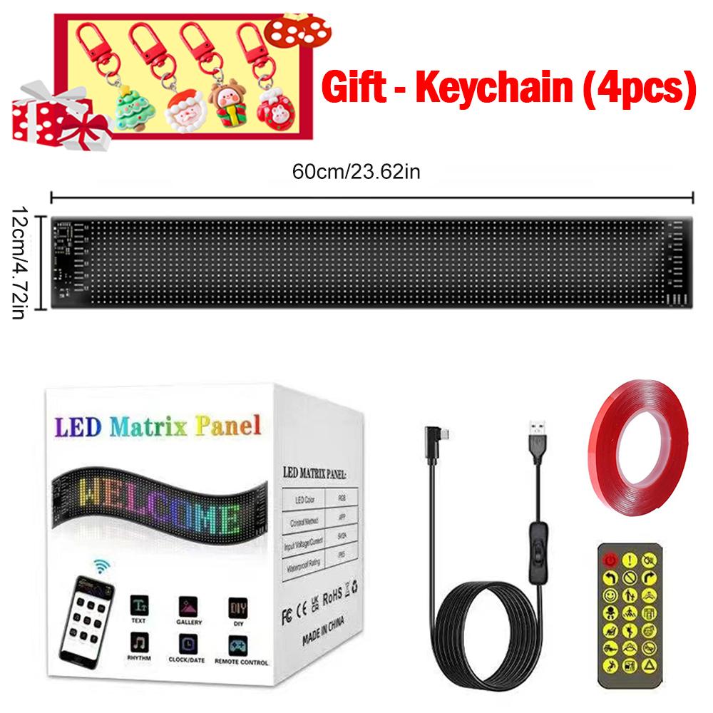 Led Display Truck Eye LED DIY Matrix Pixel Panel Animation Bluetooth App Control Programmable Flexible Screen With Keychain Gift