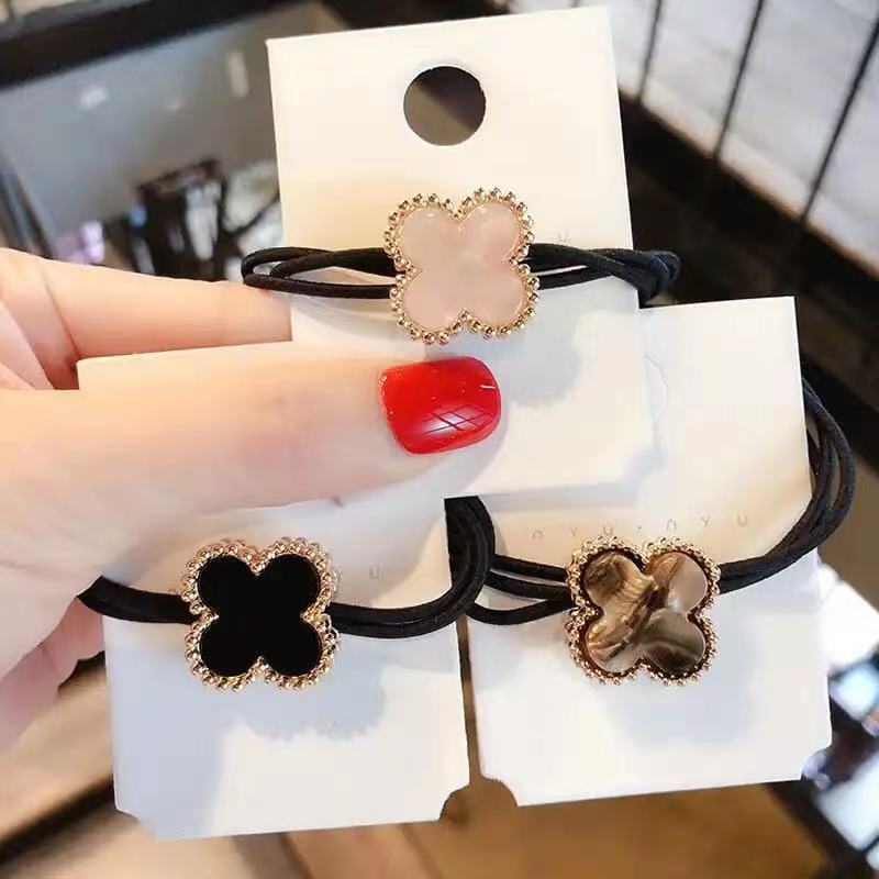 Flowers Hair Rubber Bands Corduroy Headdress Ponytail Ties Pony Tail Holder for Women