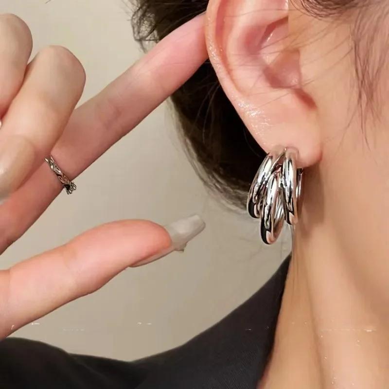 Модные позолоченные круглые серьги-кольца для женщин, винтажные геометрические висячие серьги-подвески, панк-ювелирные украшения, подарок на вечеринку