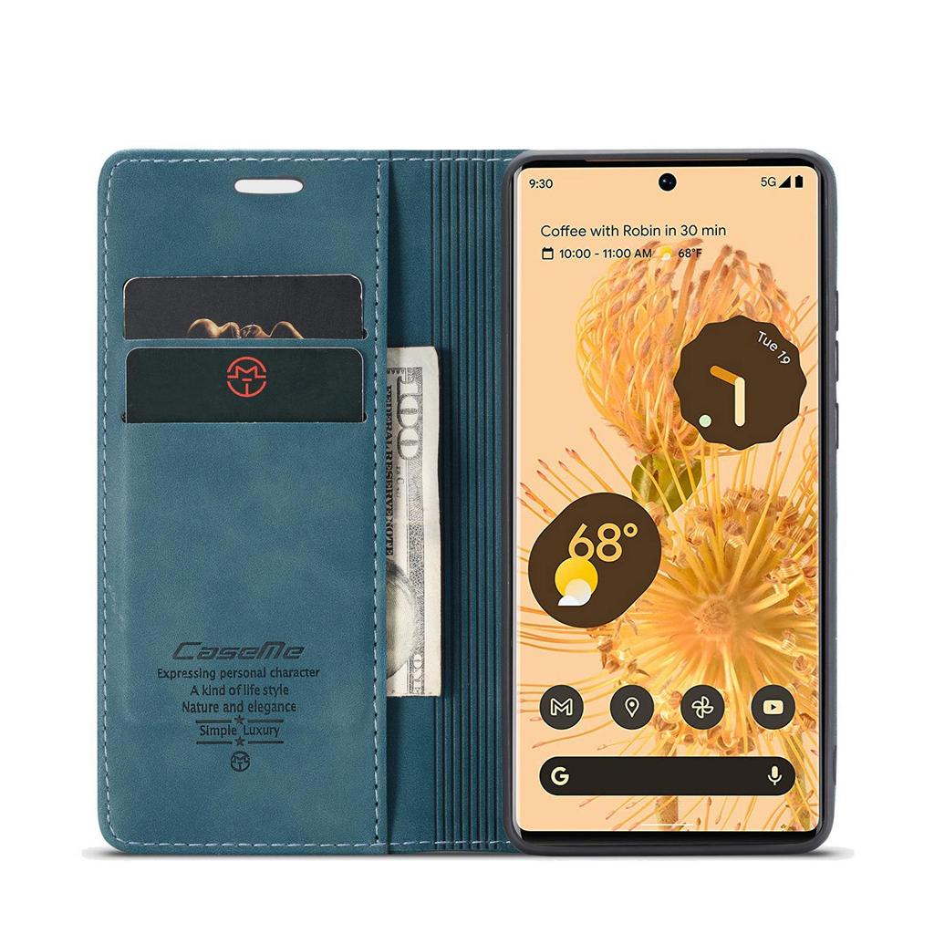 Кожаный чехол-книжка для Google Pixel 8 Pro/9: Противоударный, Слот для карт, Защитный чехол