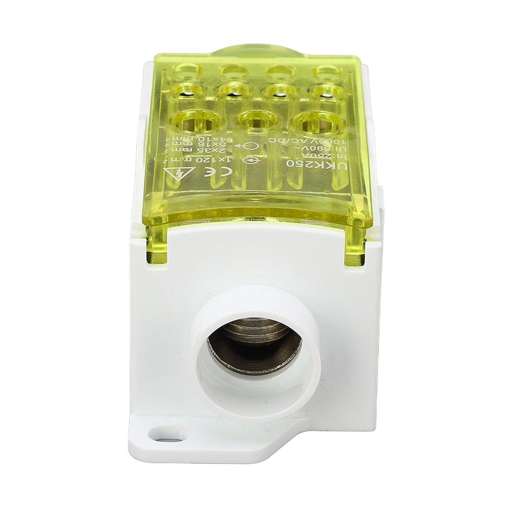 Terminal Block Junction Box Splicing Din Rail Single Pole Power Distribution Box 690V 250A Blue