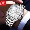 Man Watch Nautilus Square Diamond Lap Stainless Steel Quartz Watch for Men Waterproof Luminous Men's Dress Wristwatch New