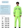 Reflective Full-Body Outdoor Fluorescent Raincoat for Traffic Duty and Sanitation, Heavy-Duty Raincoat Set with Separate Rain Pants