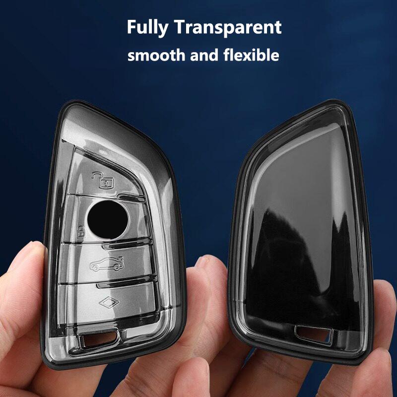 Прозрачный Черный ТПУ Для Bmw F30 F20 F10 F18 F22 F01 X3 X4 F06 F02 M3 M5 Чехол Держатель Защитная Крышка Аксессуары Для Брелока Автомобильного Ключа