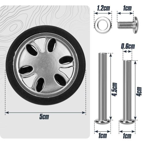 Suitcase Caster Replacement, Tire Replacement, Wheel Repair, Carry-on Bag Wheel Repair, Caster Replacement Kit, Replacement Suitcase Casters, 50mm/60m