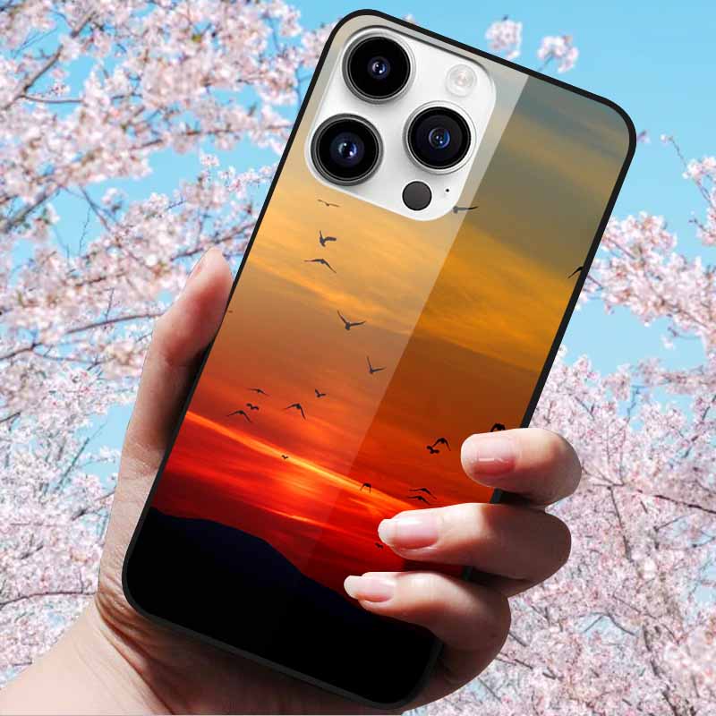 For iPhone 16 Pro Max Case Tempered Glass Hard Fashion Cover Soft Bumper for iPhone 16 Pro Phone Shell Capa iPhone 16 Plus Cases