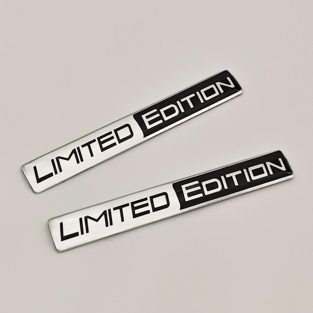 2PCS Limited Edition Emblem Badge 3D Metal Logo Decal Sticker For Rear Trunk Side Fender Car Motorcycle Racing Sport Accessories