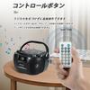 Retekess CD Radio Boombox Player Stereo Recordable Radio with Control Button Remote Control Compatible with USB Card Language Learning Home Use As a