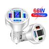 66W 4 Ports USB Car Charger Fast Charging Quick Charge 3.0 QC3.0 Car Phone Charger Adapter For iPhone Xiaomi Samsung Huawei