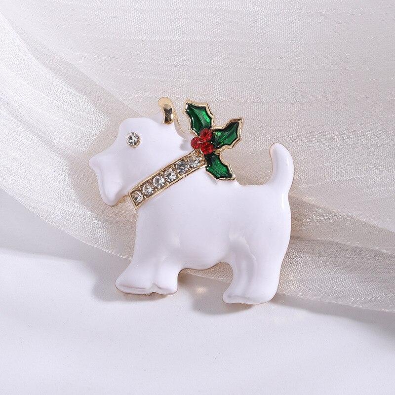 Blucome Простая модная рождественская брошь для собаки, сплав, капающее масло, булавка для ошейника с темпераментом животного