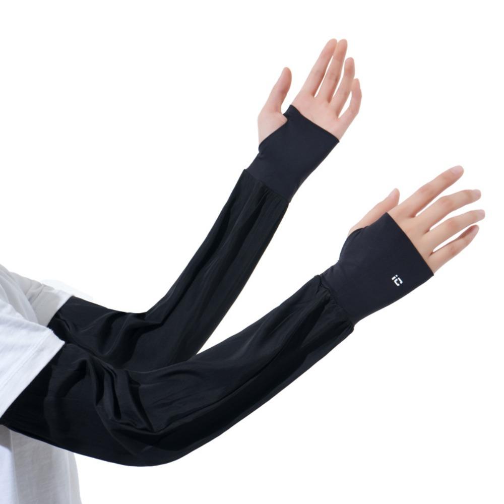 Flip-finger Ice Silk Sleeves Gloves Anti-UV Cycling Gloves Breathable Sunscreen Sleeve Outdoor