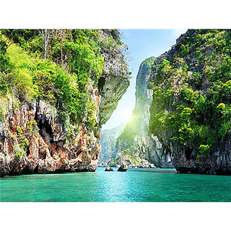 5D Diy Набор для алмазной живописи «Водопад», полная круглая дрель, пейзаж, Алмазная вышивка, мозаика, искусство, вышивка крестом, украшение для дома