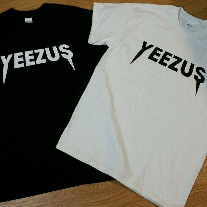 Классическая мужская футболка с коротким рукавом с надписью Yeezus из премиальной смесовой ткани
