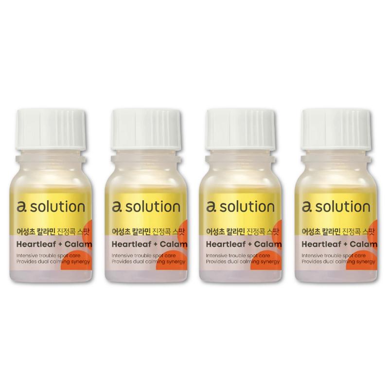 A-Solution Houttuynia Cordata Успокаивающее средство для точечного нанесения с каламином + Мини-расческа Cosmet Color, 10 мл, 4 шт.