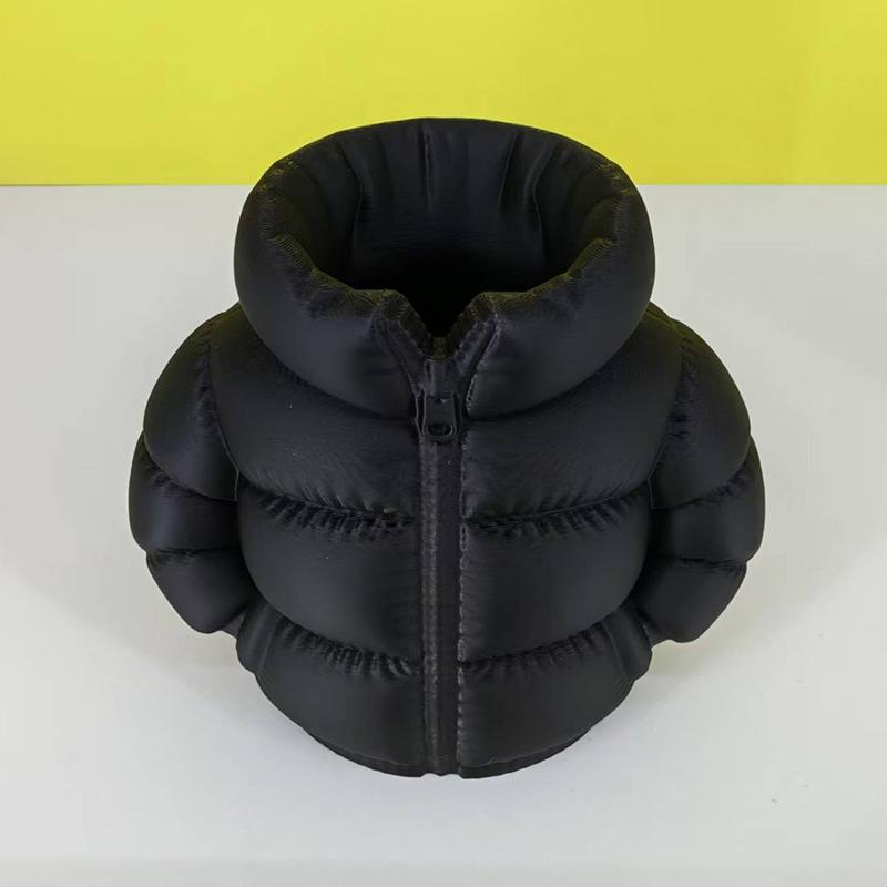3D Printed Down Jacket Pen Holder Desktop Decor Storage Ornaments Creative Pen Holder Storage 3D Printing Model Figurine