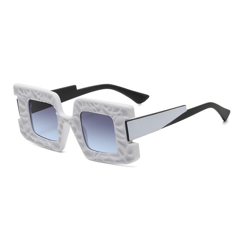 Большая оправа Дизайнерские квадратные винтажные вогнутые солнцезащитные очки класса люкс для женщин и мужчин, панк, популярные, оверсайз, УФ-защита 400