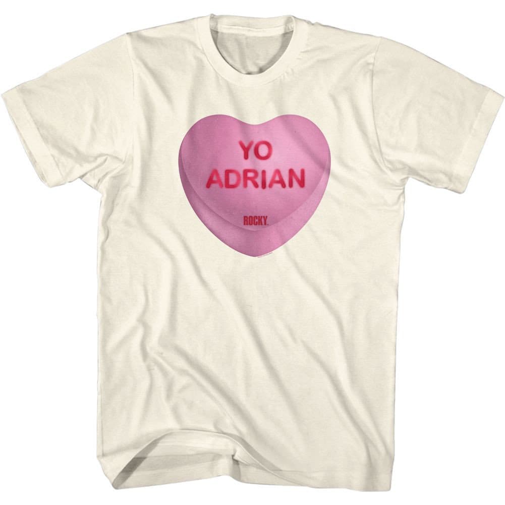 Rocky Yo Adrian Candy Heart Natural Adult T-Shirt