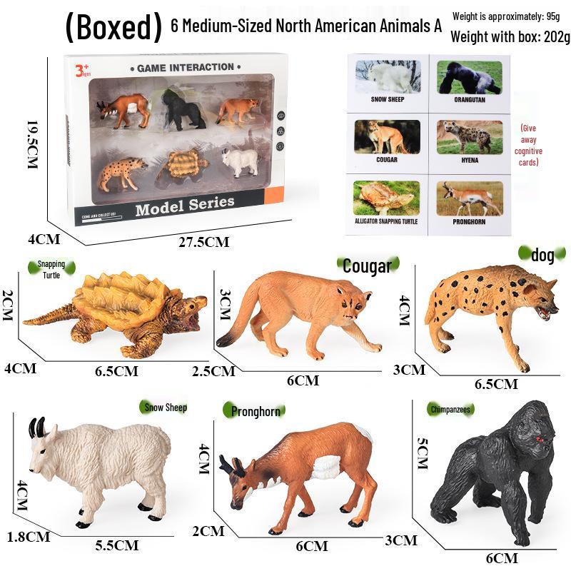 Cross-border Children's Solid Yellow Wolf & Gray Wolf Pup Ornamental Toys
