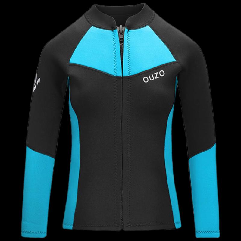 WEZHO Women's 1.5mm Long Sleeve Wetsuit Top
