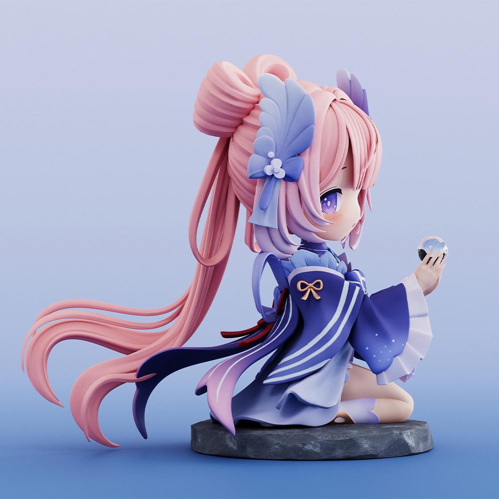 Sangonomiya Kokomi Figure Anime Game Girl Figurine Kokomi Q edition Statue Model Collectible Toy Doll desk Decora Birthday Gifts