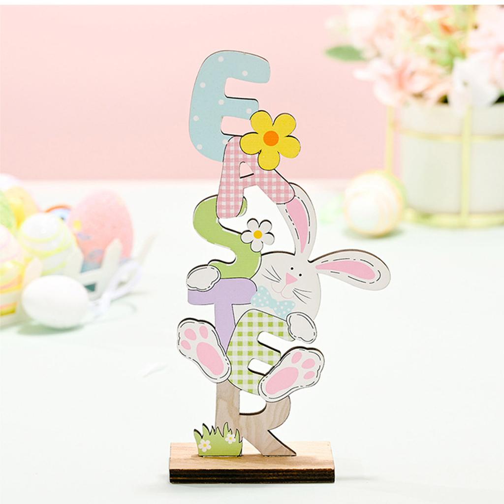 Easter Decorations Easter Wood Printing Ornaments Easter Atmosphere Layout