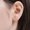 CRANNE Silver Snowflake Cubic Point Earrings C24EB329