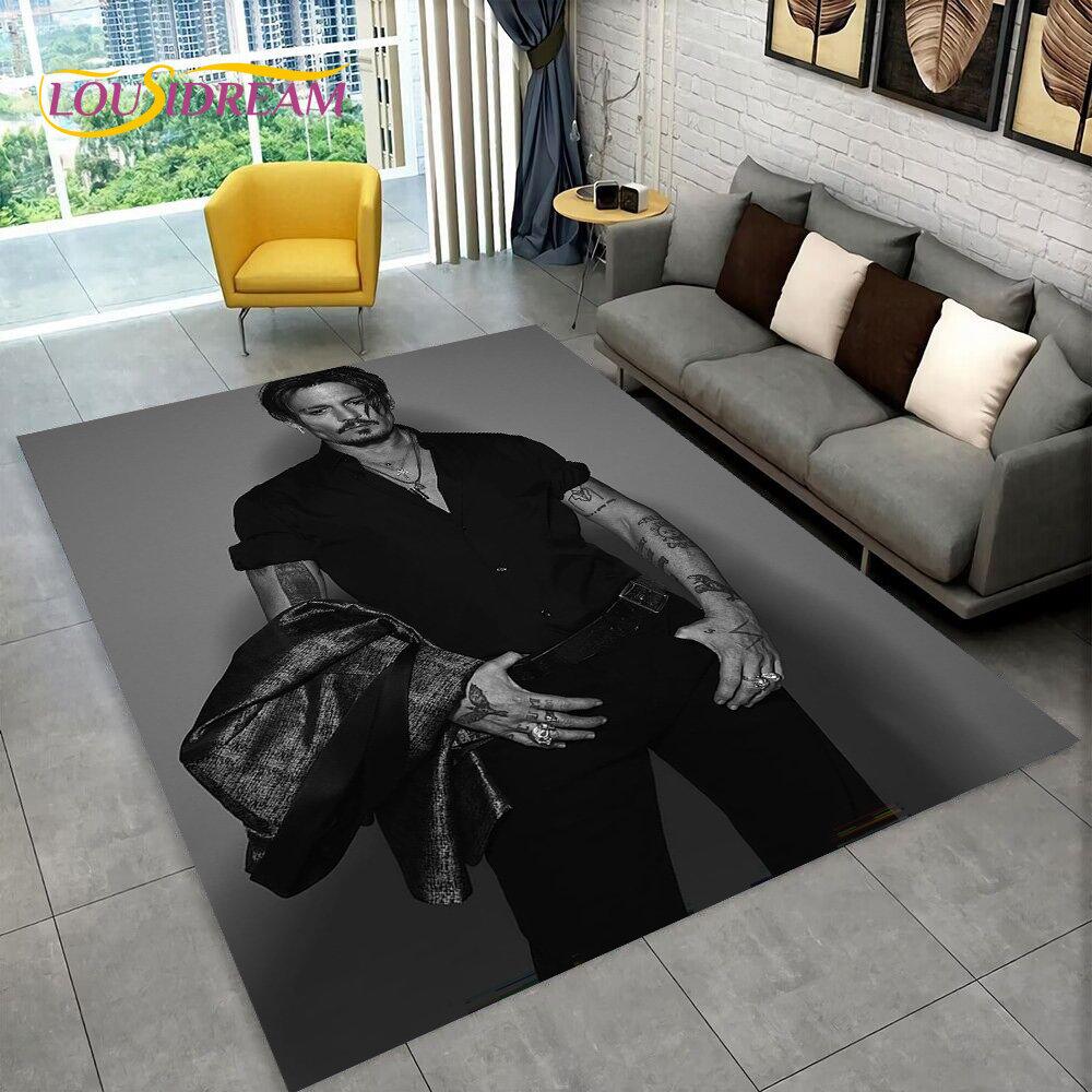 3D-печать Серия Джонни Деппа Ковер, Ковер для Дома Гостиной Спальни Дивана Прихожей Кухни, Нескользящий Коврик для Пола HD