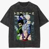 Dragon Ball Goku Super Saiyan Anime Printed Tshirt Mens and Womens Washed Tshirt High Quality Vintage Cotton Tshirt