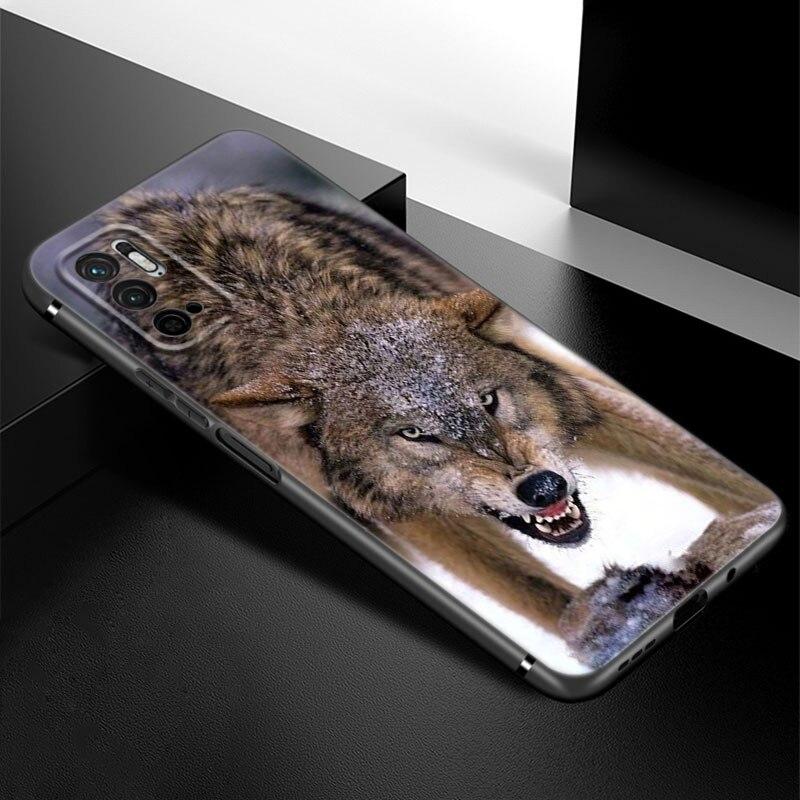 Чехол для телефона Ferocious Animal Wolf для Xiaomi Redmi Note 7 8 8T 9 9S 10 10S 10T 11 11S 4G 11E 11T Pro 5G, мягкий черный чехол из ТПУ