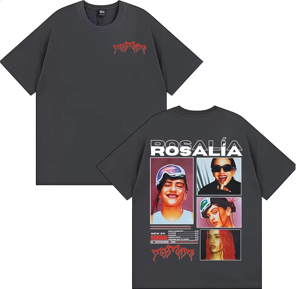 Singer Rosalia Motomami Album 2026 Print T Shirts Unisex Unisex Fashion Hip Hop 90s Vintage TShirt Short Sleeve Oversized Tees