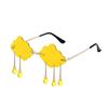 Cloud Shaped Shades Steampunk Sunglasses Disco Glasses Rimless Sunglasses Clouds Tassel Sunglasses