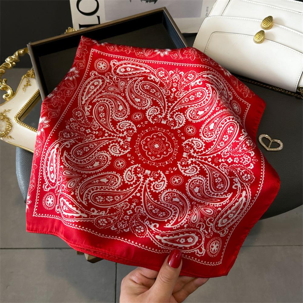 Hair Tie Square Scarves Soft Satin Scarf Temperament Neckerchief Spring