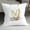 Romantic Couple Wedding Decorative Sofa Pillows: Minimalist Double-Sided Printed Square Pillow Covers (Includes Pillow Insert)