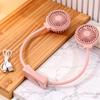 Outdoor Simple Neck-mounted Three-speed Adjustable Lazy Person's Small Fan, Children's Portable Folding Rechargeable Sports Cooling Fan