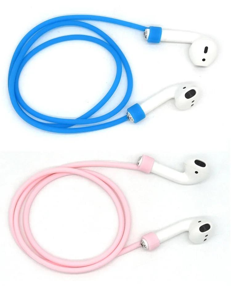 Earphone Strap for AirPods Wireless Headset Loop String Rope Anti-Lost Silicone Cable for Wireless Earphone Random Color