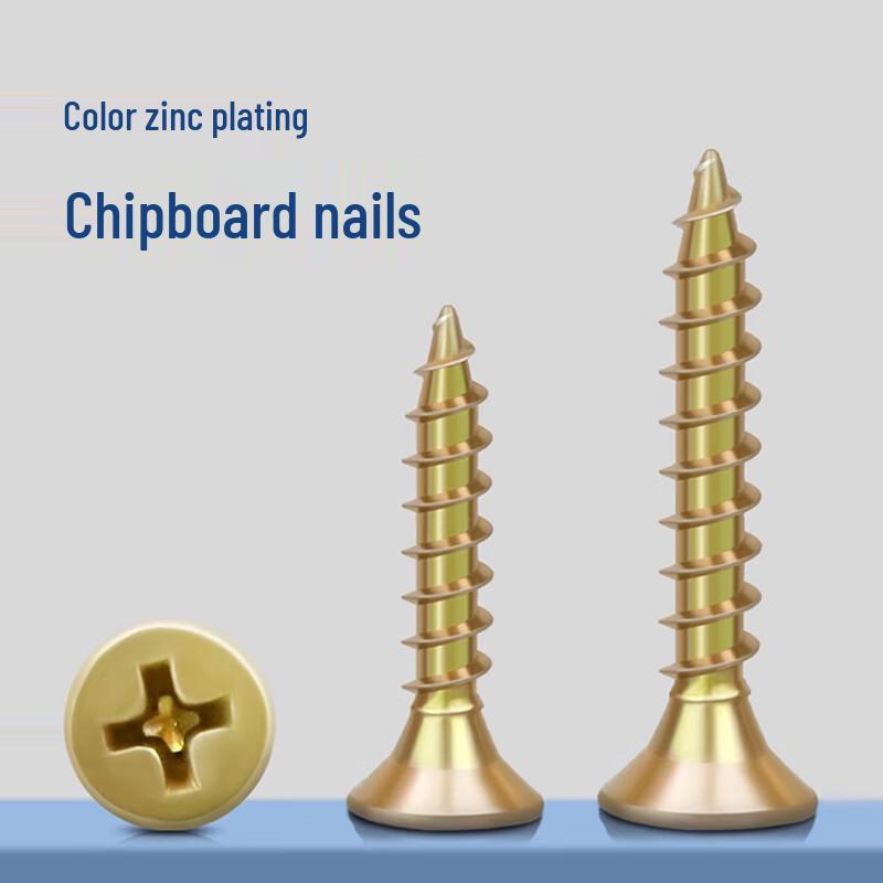 Color Zinc Cross Flat Head Fiberboard Self-Tapping Screws
