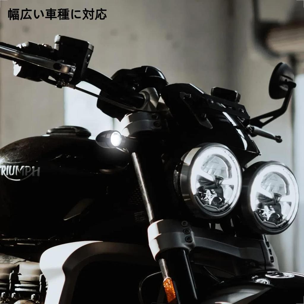 Светодиодные указатели поворота для мотоциклов: Процесс обработки на станке с ЧПУ, темно-черная краска и алюминиевый сплав, форма пули, одобрение ЕС (ЧПУ, желто-белый, 2 шт.)