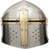 Metal Medieval Knight Crusader Helmet - Small Decorative Tabletop Item 12  Cm