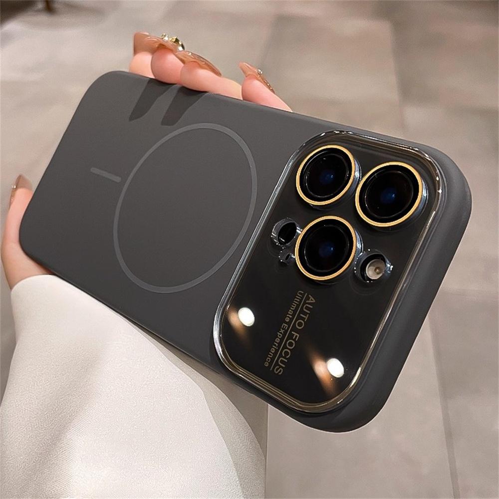 Продвинутый Жидкий Силикон Для Чехла Телефона Magsafe Для iPhone 17 Pro Max 16 14 15 13 Магнитная Зарядка Защитная Крышка Стеклянного Объектива