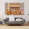 2D flat design single-piece decoration for bakery wall suitable for any season suitable for decorating rooms and gardens