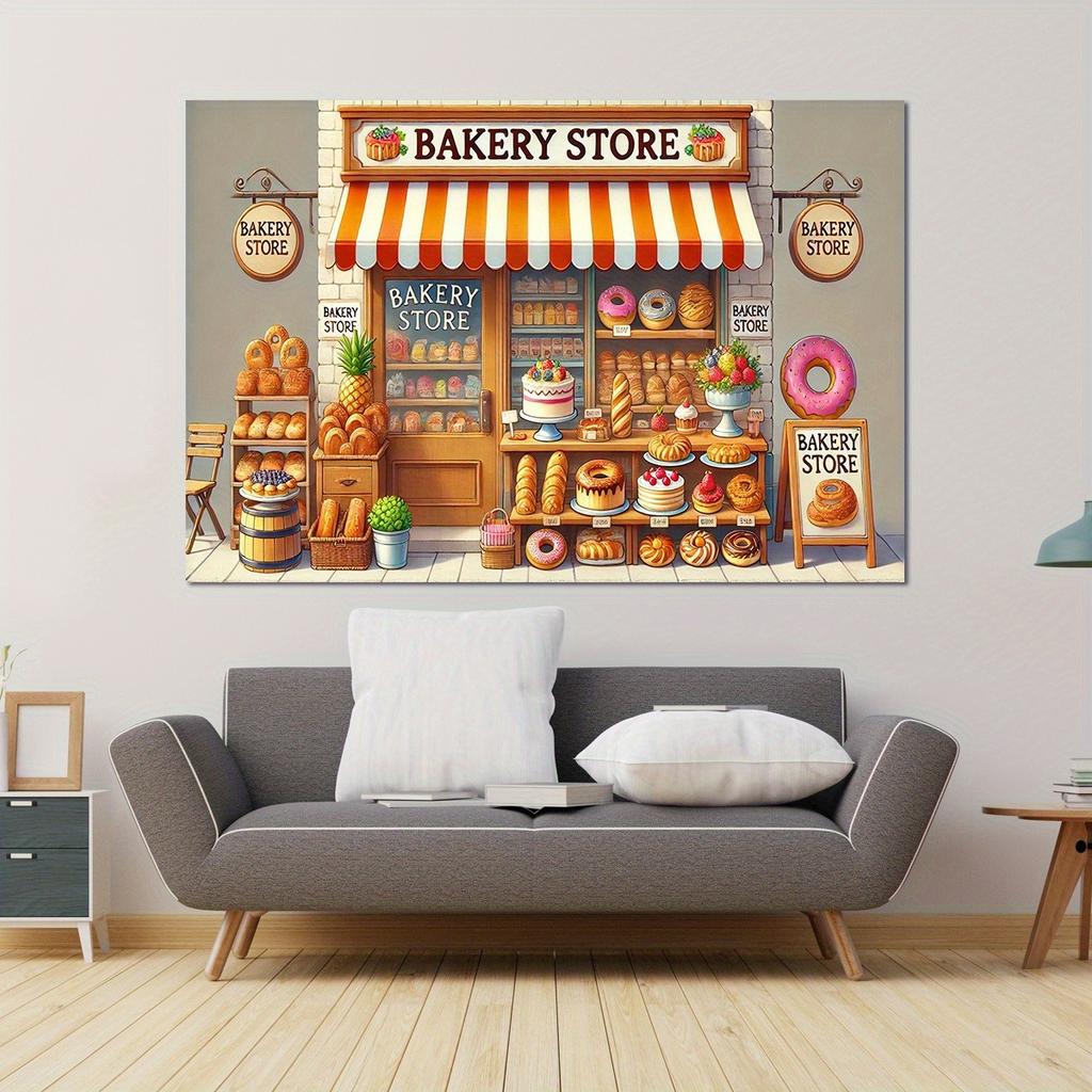 2D flat design single-piece decoration for bakery wall suitable for any season suitable for decorating rooms and gardens