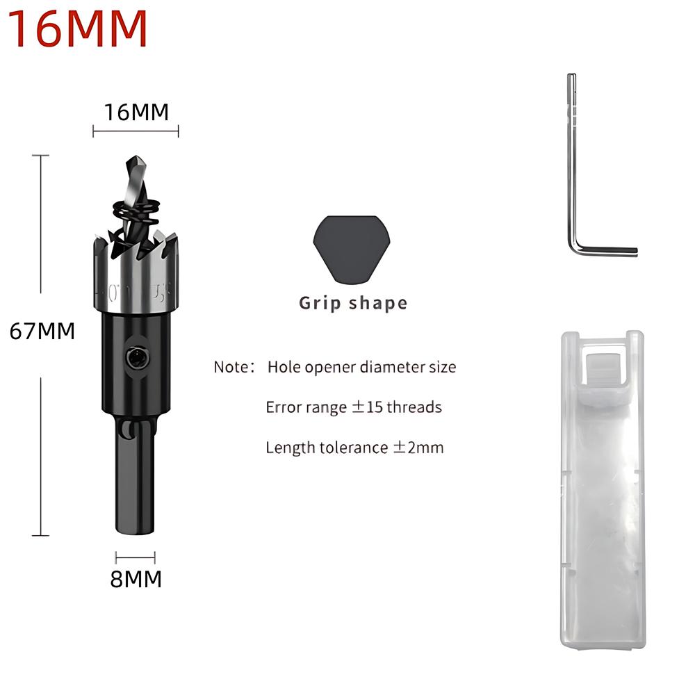 HSS Hole Saw Cutter 16-30mm Carbide Tip Core Drill Bit Metal Hole Cutter Drilling Alloy Hole Saw Set 1/5PCS