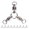 RYASHOP Swivel with Ball High Stainless Steel for Bait Fishing and Spinning Set of 7x6x6 Three-Prong Bearing, Rotation, Swivel, Fishing, Snap, 10,