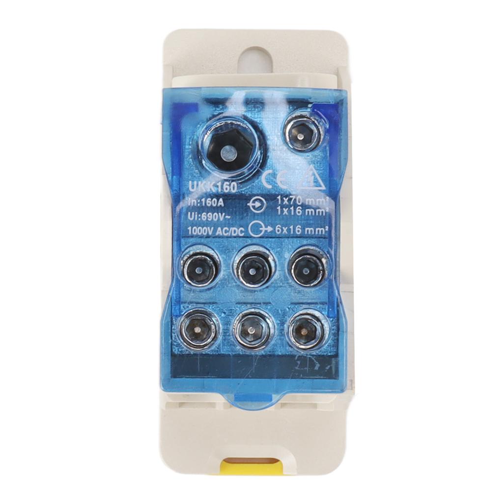 Распределительная коробка на DIN-рейку, электрическая клеммная колодка, распределительная коробка переменного тока, постоянного тока 1000 В, 160 А