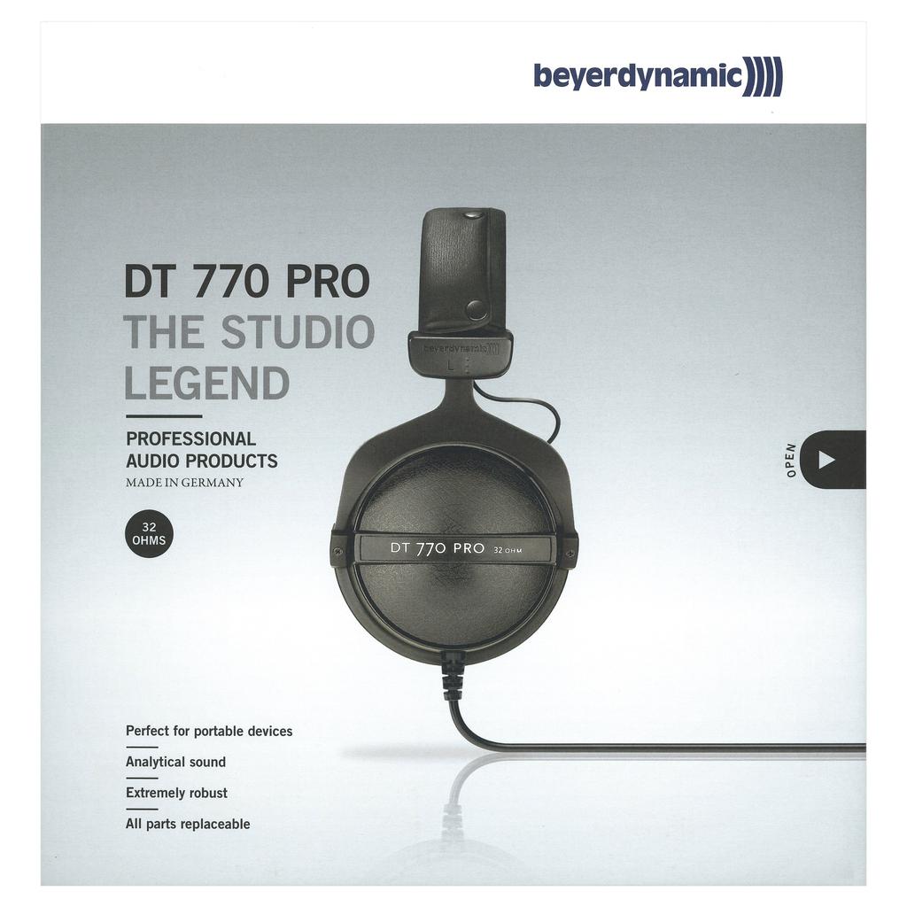 Beyerdynamic закрытые наушники для записи монитора DT 770 PRO 32