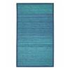Living Room Rug In Bamboo Slats with Blue Edging 70x120