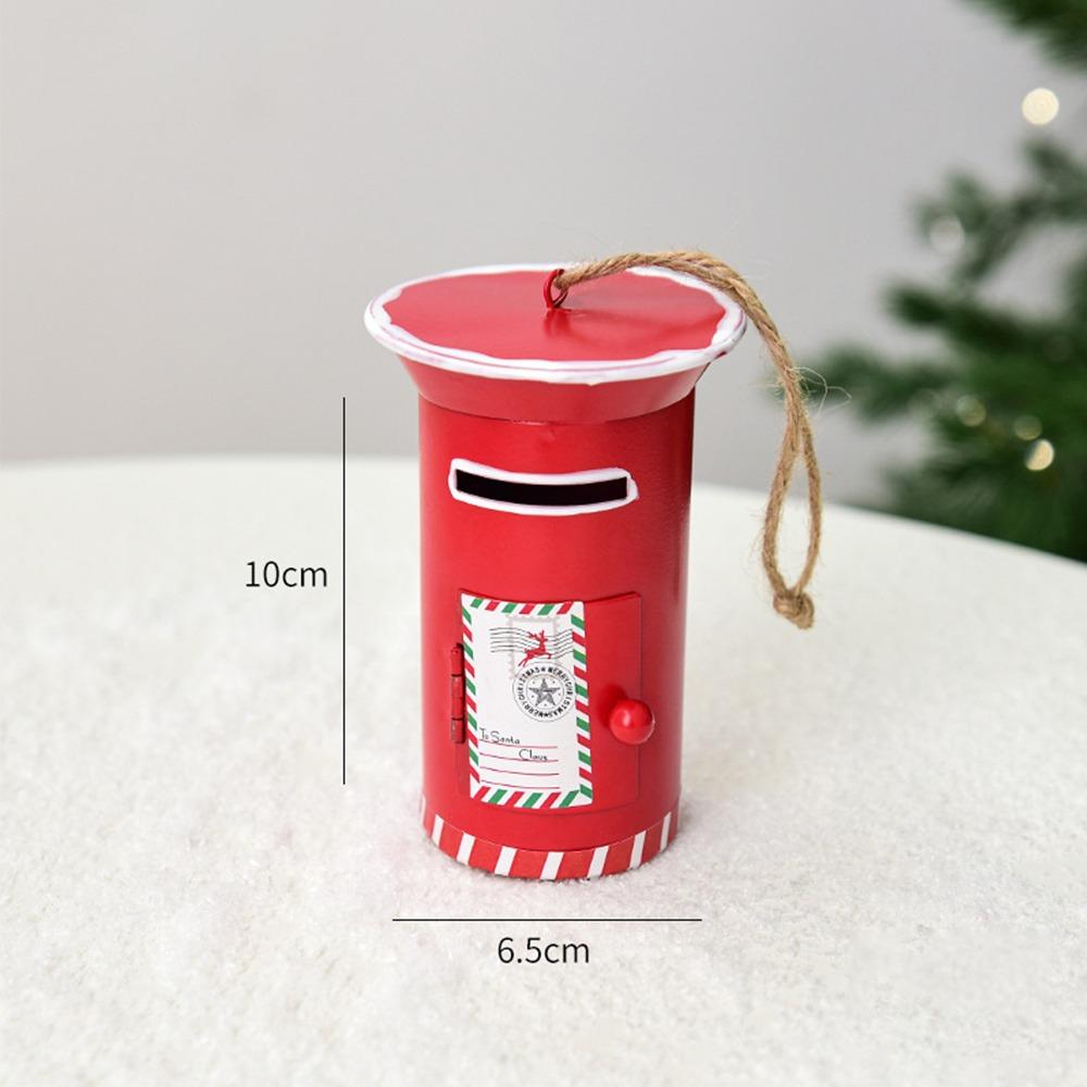 New Iron Christmas Mailbox Mini Metal Iron Pendant Portable Christmas Tree Decoration