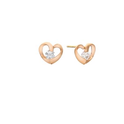 Золотые серьги-сердечки из 14-каратного золота LPFE1036G