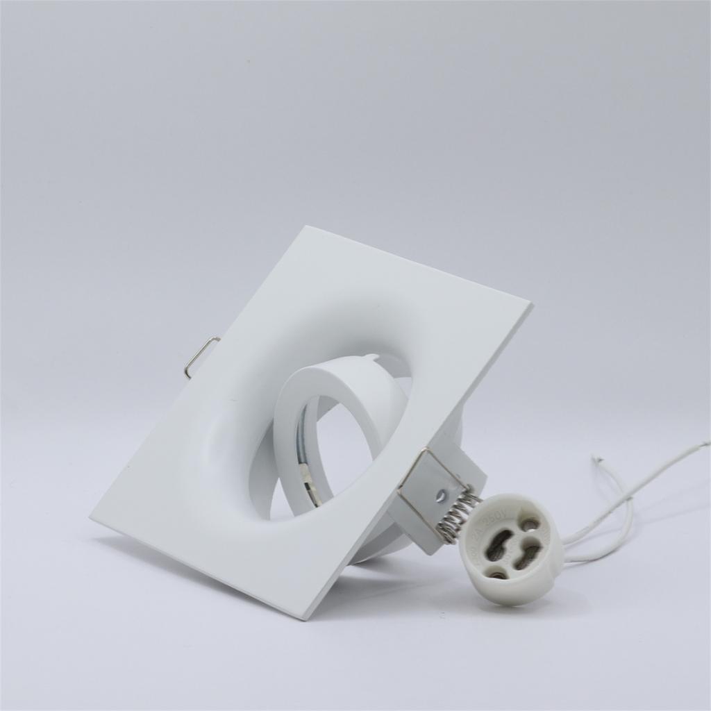 5 шт. квадратный встраиваемый светодиодный светильник, потолочное кольцо, патрон GU10, кронштейн для галогенной лампы, светодиодный светильник, рамка-прожектор