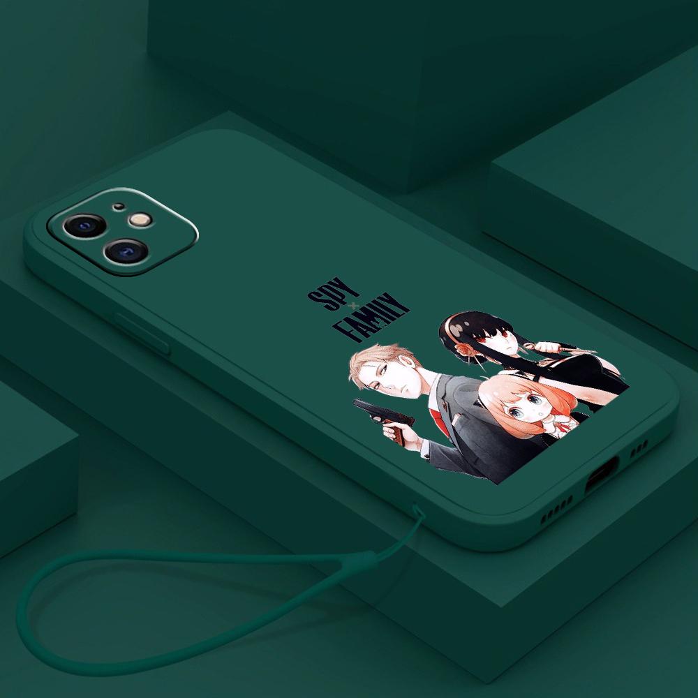Samsung Galaxy A14 A24 A54 A34 для iPhone 11 12 13 14 15 Pro Max Xiaomi Redmi 13C Note 13 Huawei Straight Edge Мягкий чехол для телефона NY17 Spy X Family Anime